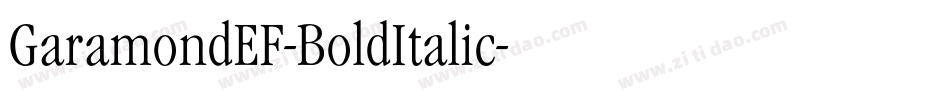 GaramondEF-BoldItalic字体转换