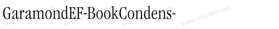 GaramondEF-BookCondens字体转换