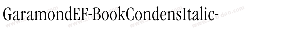 GaramondEF-BookCondensItalic字体转换