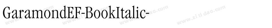 GaramondEF-BookItalic字体转换