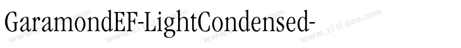 GaramondEF-LightCondensed字体转换