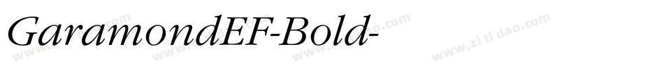 GaramondEF-Bold字体转换