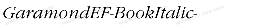GaramondEF-BookItalic字体转换
