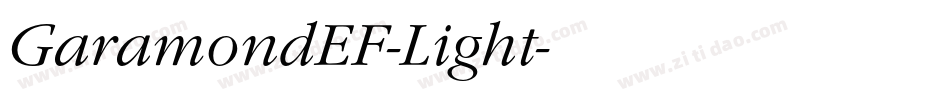 GaramondEF-Light字体转换