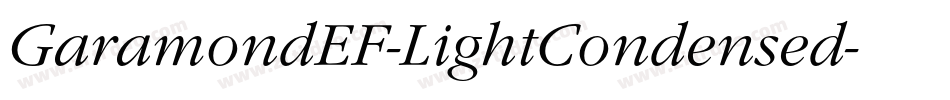 GaramondEF-LightCondensed字体转换