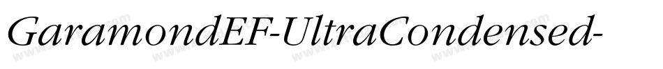 GaramondEF-UltraCondensed字体转换