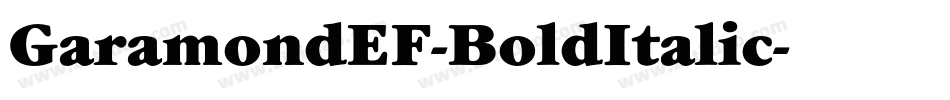 GaramondEF-BoldItalic字体转换
