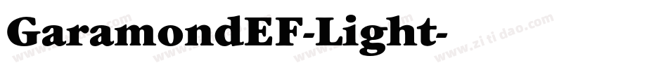 GaramondEF-Light字体转换
