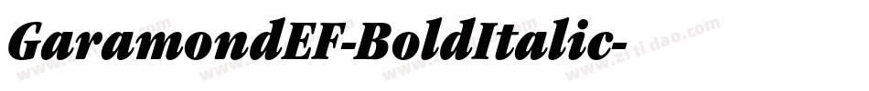 GaramondEF-BoldItalic字体转换