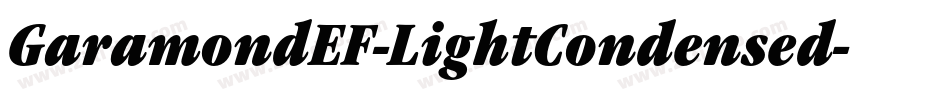 GaramondEF-LightCondensed字体转换