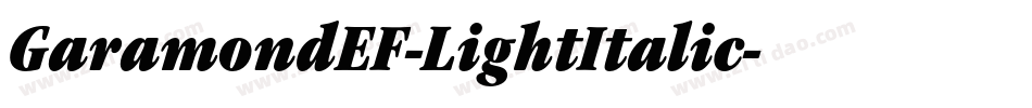 GaramondEF-LightItalic字体转换