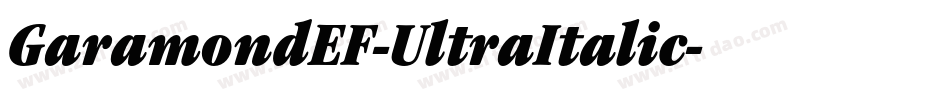 GaramondEF-UltraItalic字体转换