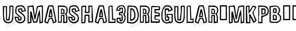 UsMarshal3DRegular-MKpB字体转换