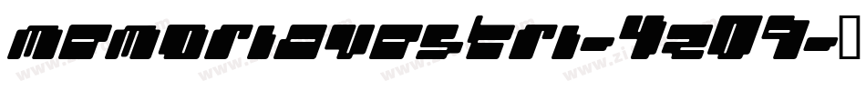 MemoriaVestri-4Z09字体转换