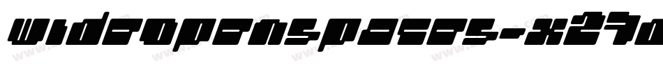 WideOpenSpaces-X27d字体转换