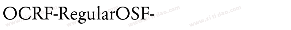OCRF-RegularOSF字体转换