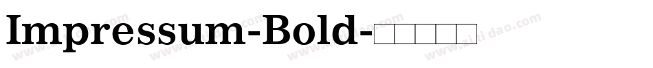 Impressum-Bold字体转换