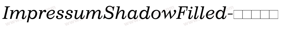 ImpressumShadowFilled字体转换