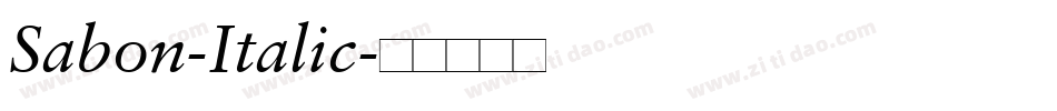 Sabon-Italic字体转换