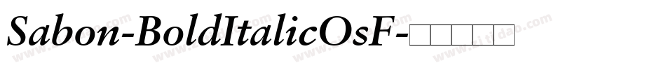 Sabon-BoldItalicOsF字体转换