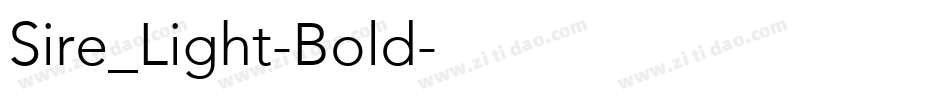 Sire_Light-Bold字体转换