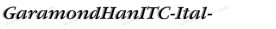 GaramondHanITC-Ital字体转换
