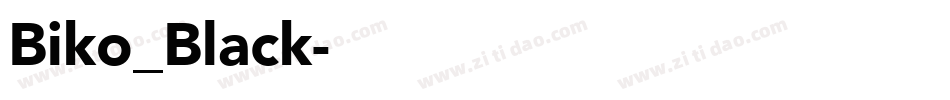 Biko_Black字体转换