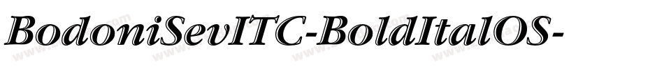 BodoniSevITC-BoldItalOS字体转换
