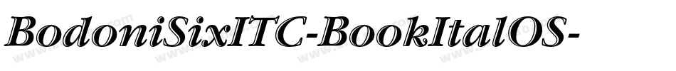 BodoniSixITC-BookItalOS字体转换
