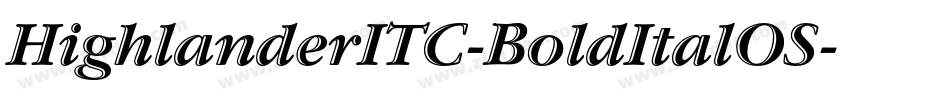 HighlanderITC-BoldItalOS字体转换