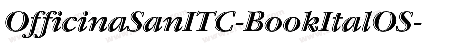 OfficinaSanITC-BookItalOS字体转换