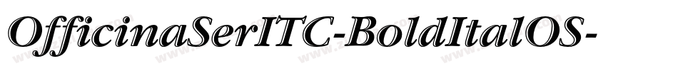 OfficinaSerITC-BoldItalOS字体转换
