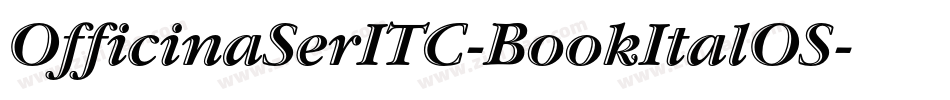 OfficinaSerITC-BookItalOS字体转换