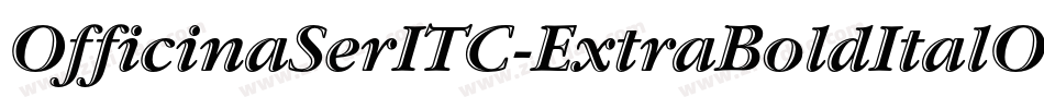 OfficinaSerITC-ExtraBoldItalOS字体转换