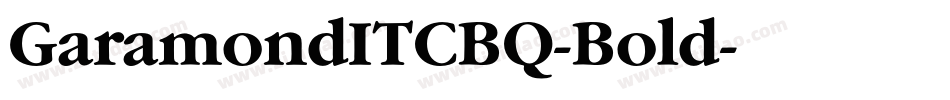 GaramondITCBQ-Bold字体转换