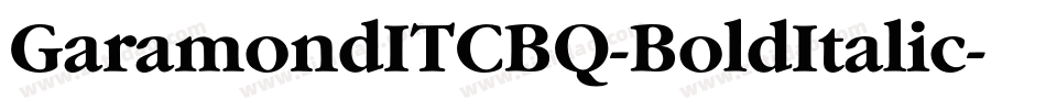 GaramondITCBQ-BoldItalic字体转换