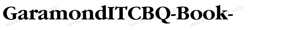 GaramondITCBQ-Book字体转换