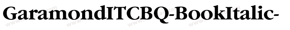 GaramondITCBQ-BookItalic字体转换