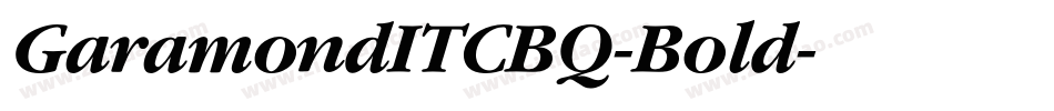 GaramondITCBQ-Bold字体转换