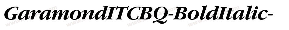 GaramondITCBQ-BoldItalic字体转换