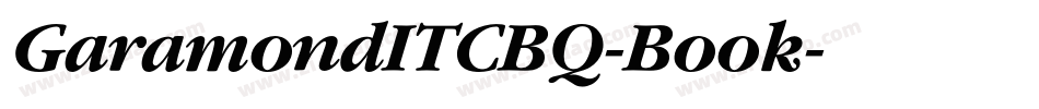 GaramondITCBQ-Book字体转换