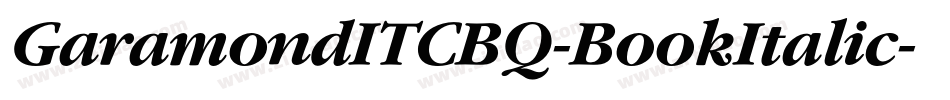 GaramondITCBQ-BookItalic字体转换