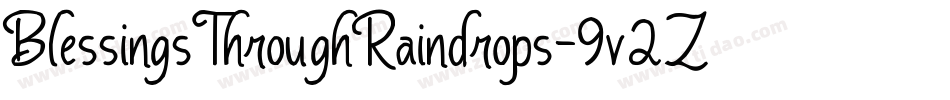 BlessingsThroughRaindrops-9v2Z字体转换