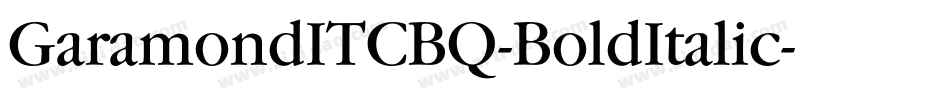 GaramondITCBQ-BoldItalic字体转换