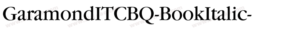 GaramondITCBQ-BookItalic字体转换