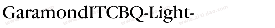 GaramondITCBQ-Light字体转换