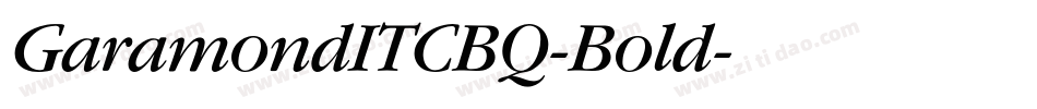 GaramondITCBQ-Bold字体转换