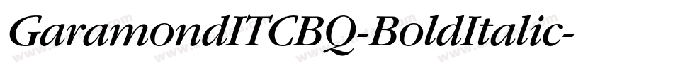 GaramondITCBQ-BoldItalic字体转换