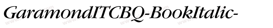 GaramondITCBQ-BookItalic字体转换