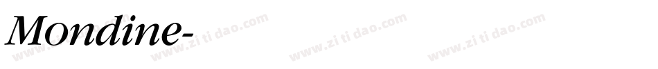 Mondine字体转换